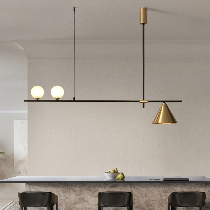 Modern Simple Island Light Glass Hanging Light for Dining Room