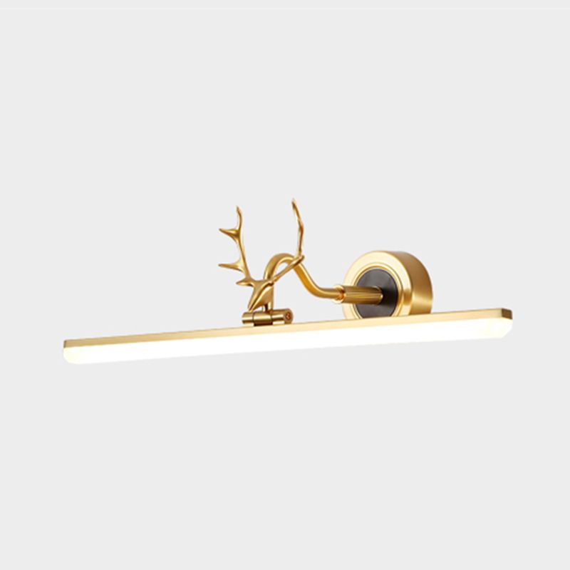 Midden-eeuwse luxe stijl gestroomlijnde wand gemonteerd ijdelheid lichten koper spoeling mount wand sconce voor badkamer