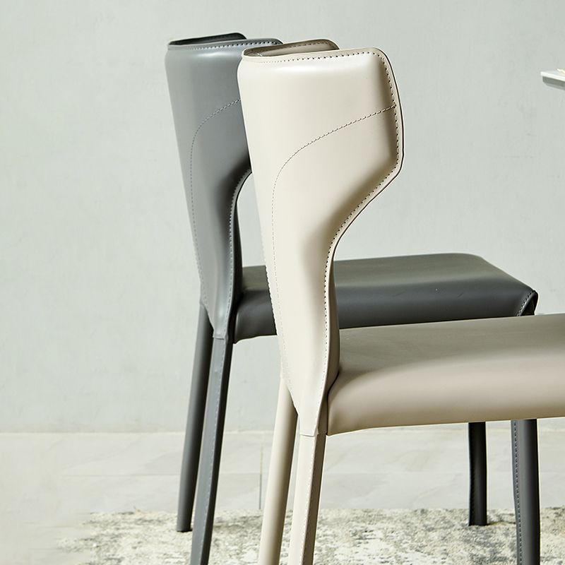 Metal Contemporary Indoor Chair Matte Finish Wingback Side Chair