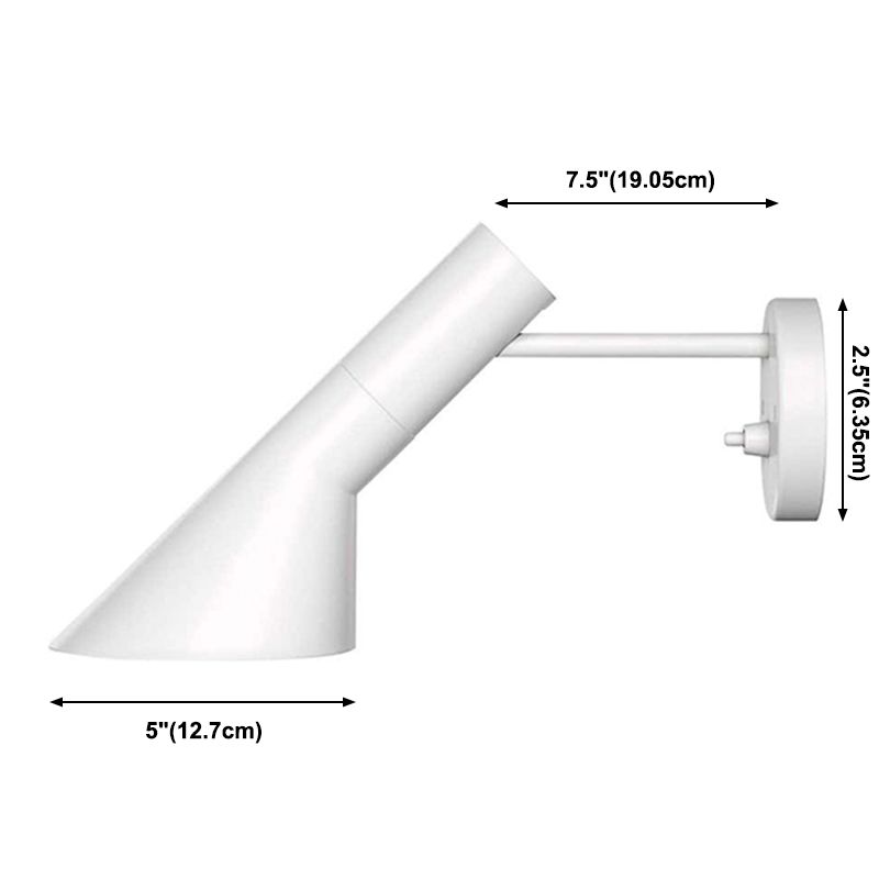 Creative Simplicity Contemporary Wall Sconce Lights with Metal Shade for Bedroom