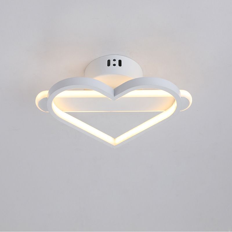 Heart Shaped Aluminum LED Wall Lamp 9.5" H Simplicity Lines Acrylic Sconce Lighting Fixture for Bedroom