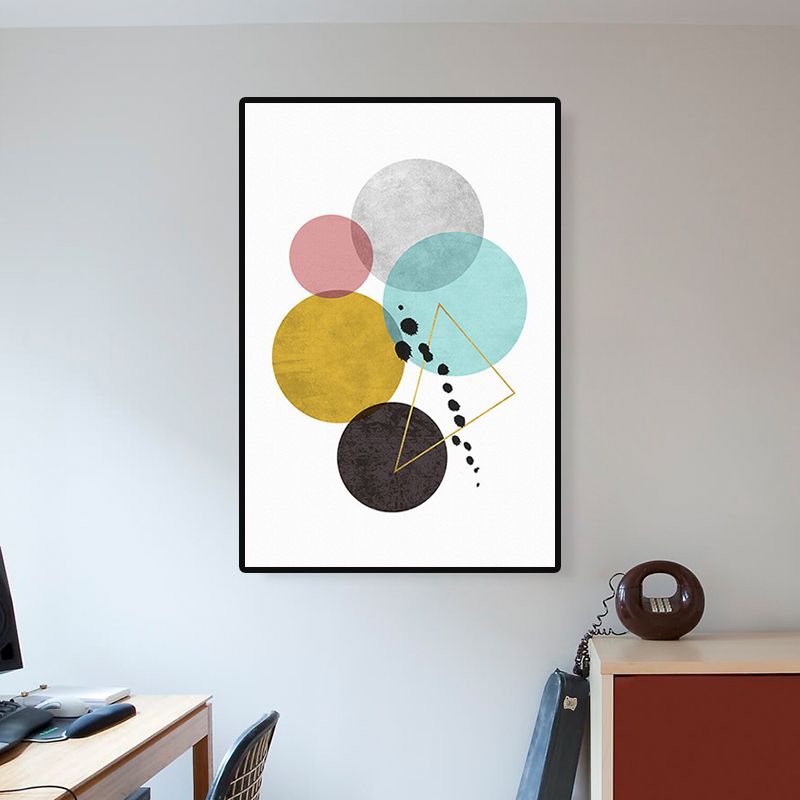Modernistische geometrische canvasafdrukken veelkleurige huismuurkunstdecoratie voor zitkamer