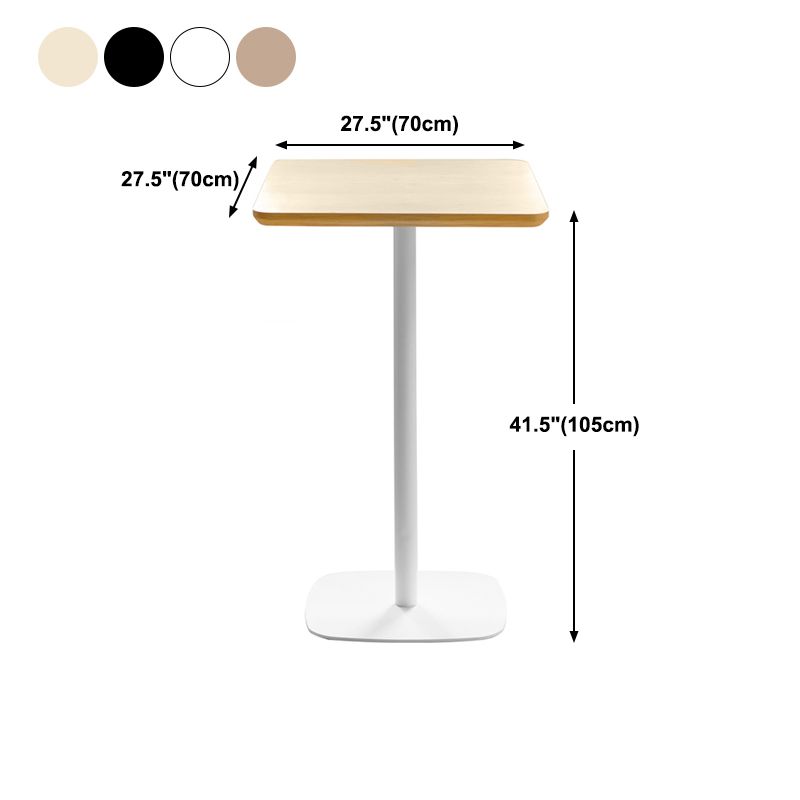 Mesa de barra de metal industrial Top 41.3 "H Table de bistro de pedestal para café