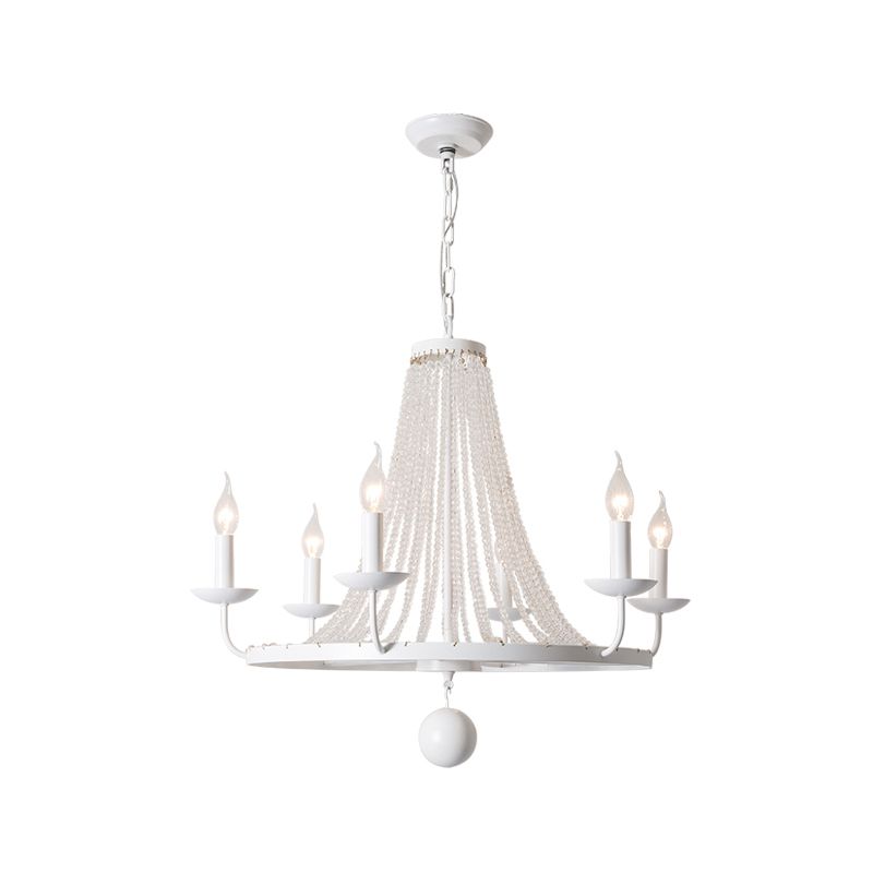 Candelabra Antique Candelabra Lighting Metal Pendant Light avec décoration de perles de cristal