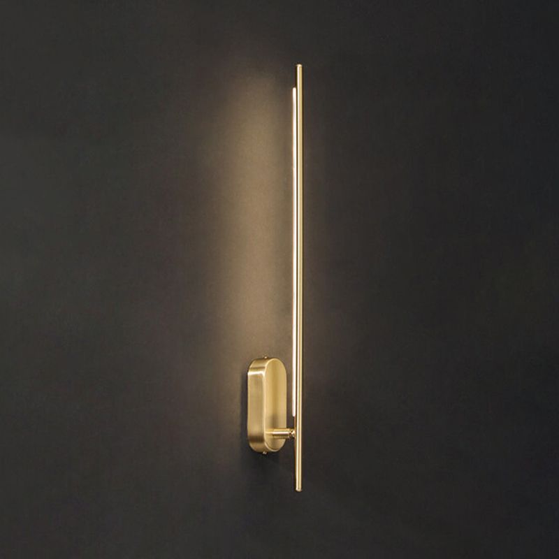 Acryl messing LED -muur sconce in moderne beknopte stijl koper lineair wandlicht voor binnenruimtes