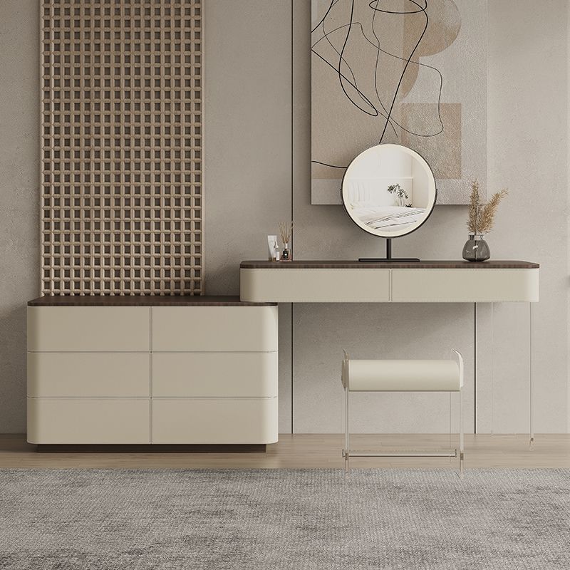 17.72" Wide Make-up Vanity in White Makeup Vanity Desk Table with Drawers