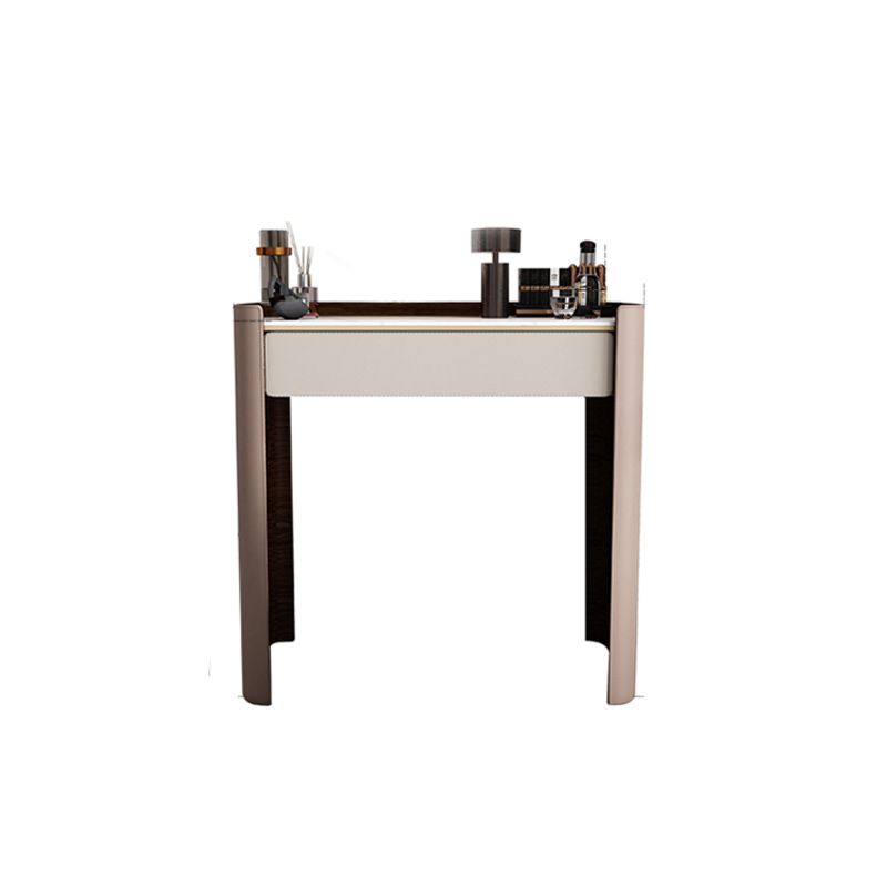 Contemporary 30.7" Height Slate Top Table Makeup Vanity with Drawers