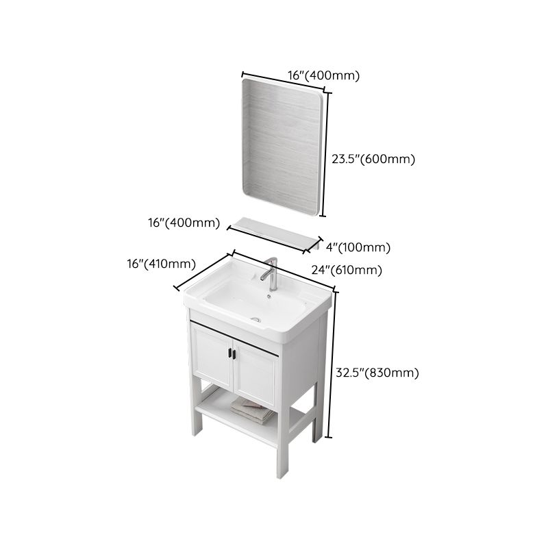 Freestanding Bathroom Sink Vanity Glam Single-Sink Bathroom Vanity