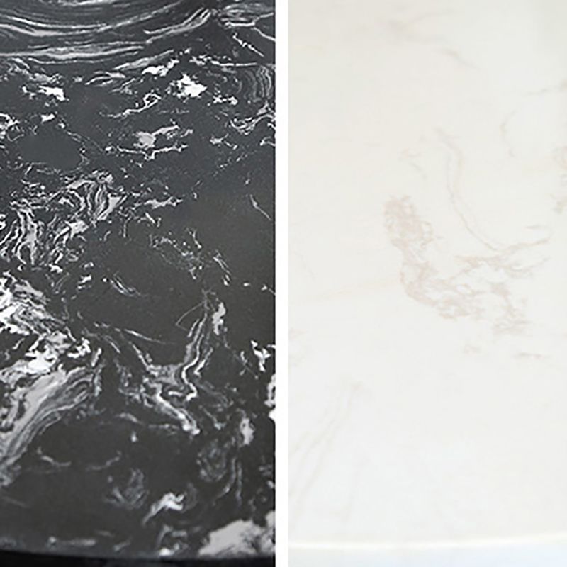 Glam Gold Iron Bar Table 21.6"W Round Top Marble Bistro Table for Breakroom