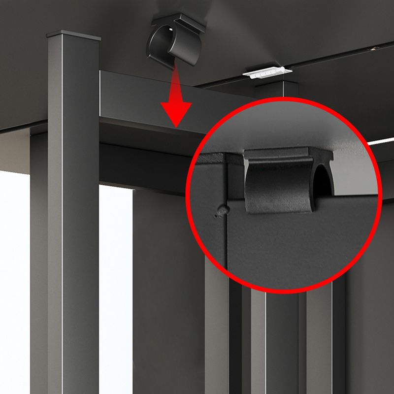 Black Rectangle Dining Set 1/2/3/4/5/7 Pcs Folding Dining Table Set with Chairs