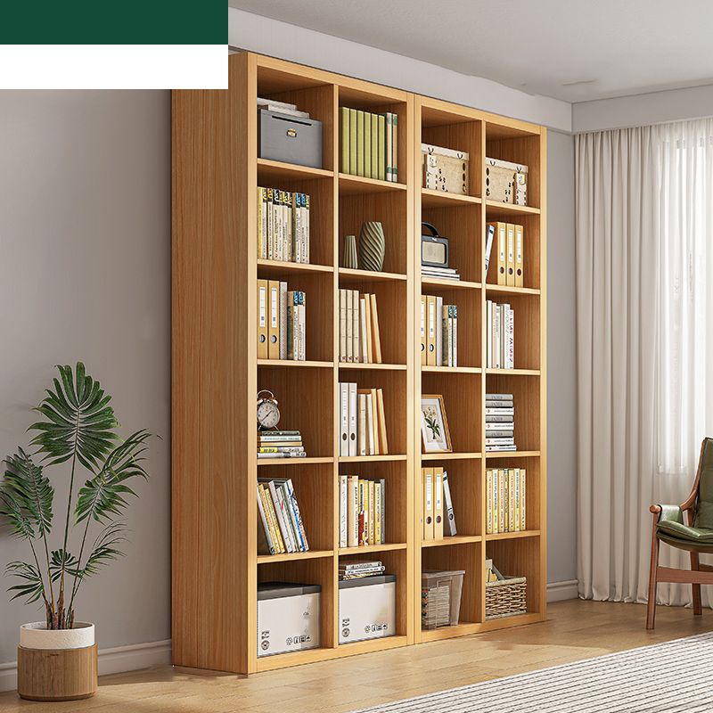 Closed Back Bookshelf Standard Engineered Wood Scandinavian Bookcase