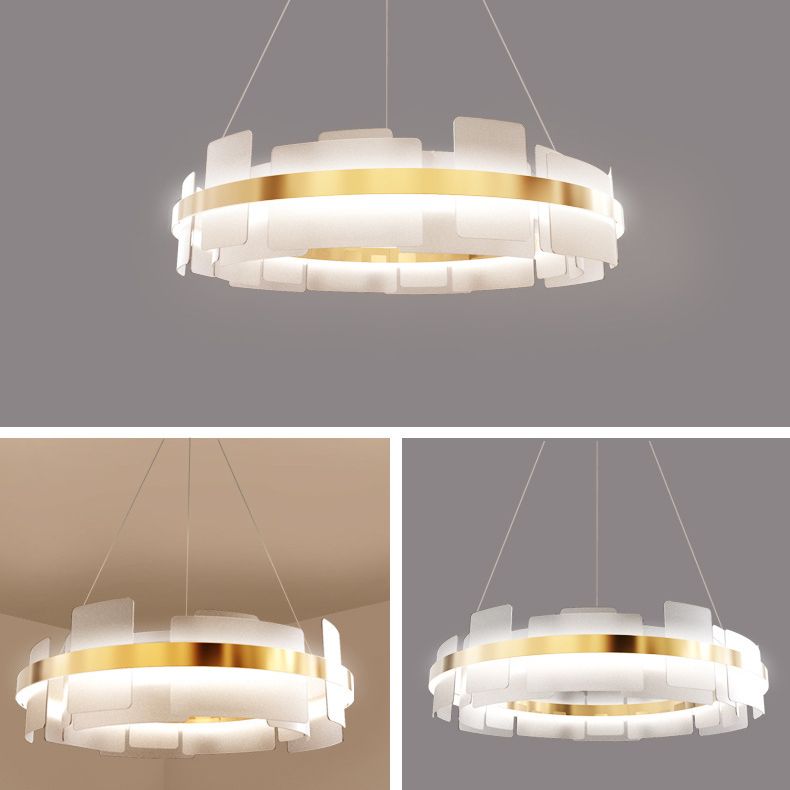 Gold Nordic Chandelier Acrylic Led Pendant Light for Living Room Bedroom