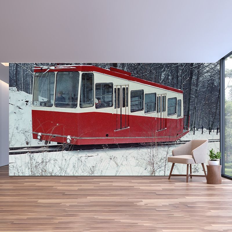 Contemporary Transportation Wall Decals Stain Resistant Mural for Living Room