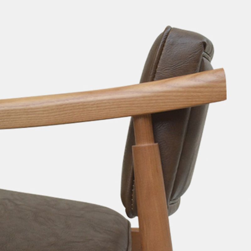 Traditional Style Dining Chairs Kitchen Arm Side Dining Chair with Wooden Legs