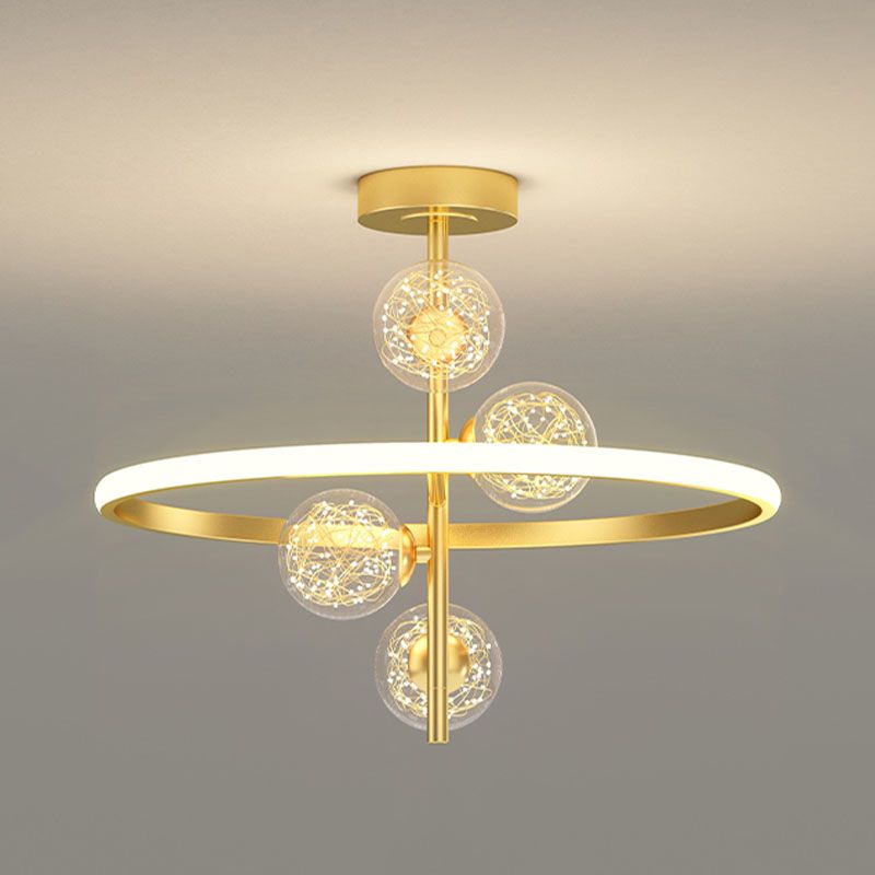 Geometric Semi Flush Mounted Ceiling Led Lights Contemporary Flush Mount Ceiling Light
