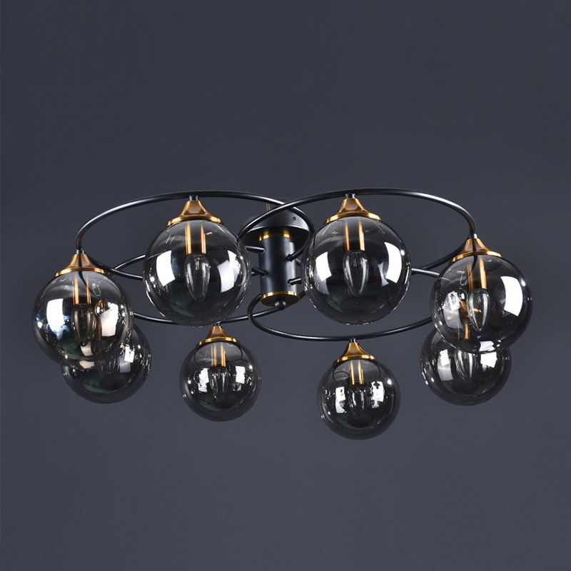 Contemporary Globe Flush Light Fixture Glass Flush Mount Ceiling Fixture