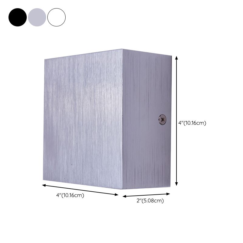 Square Wall Mount Lighting Simple Metal 1 Light Wall Mounted Light