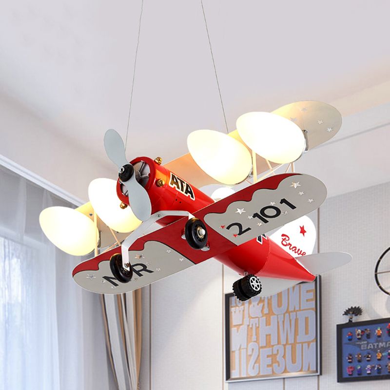 Plan de chasse moderne chic Aliminaire pendentif en métal Lumières suspendues en rouge pour chambre à coucher