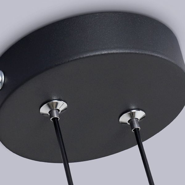 Moderne künstlerische LED Hanging Lampe Lacked Iron Linear Pendellicht mit Acrylschatten