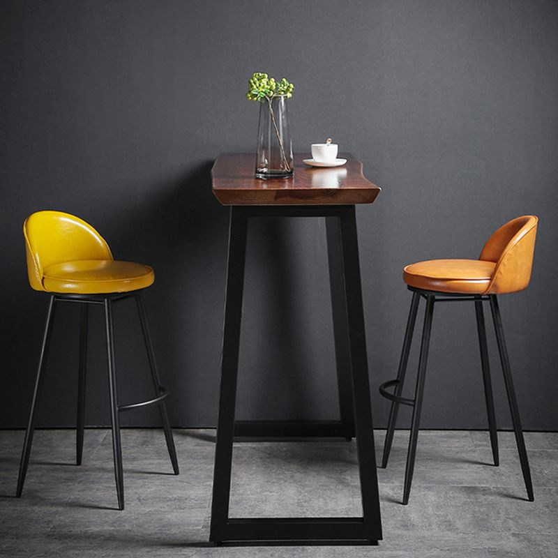 Scandinavian Style Bar-stool with Round Seat Counter Stool for Kitchen Bar