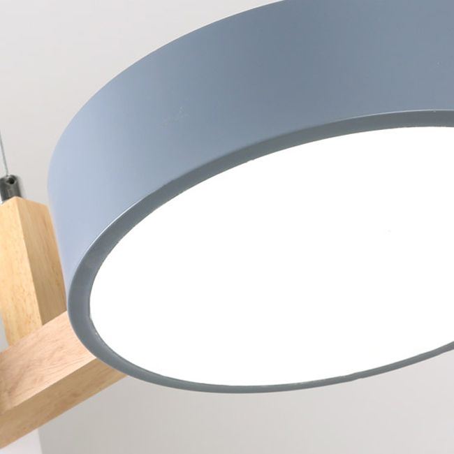 Macaron Style Island Light Round Shape 3-Light Hanging Pendant Light for Dining Room