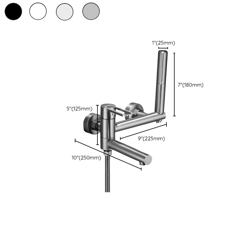 Fixed Metal Wall Mounted Contemporary Lever Handle Wall Mount
