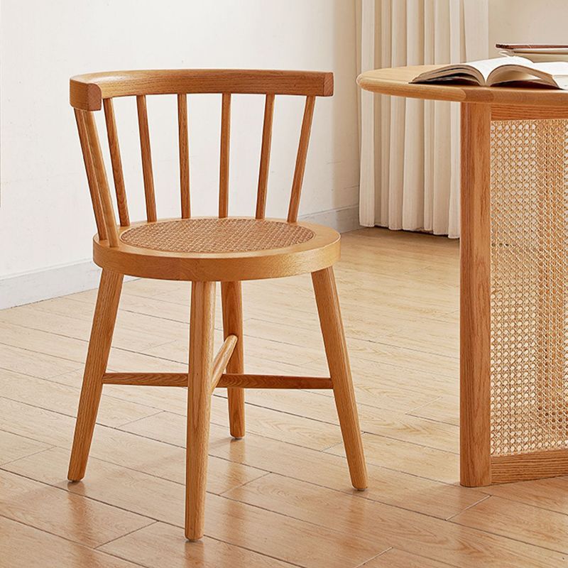 Modern Style Dining Chair Solid Wood Slat Back Side Chair for Home