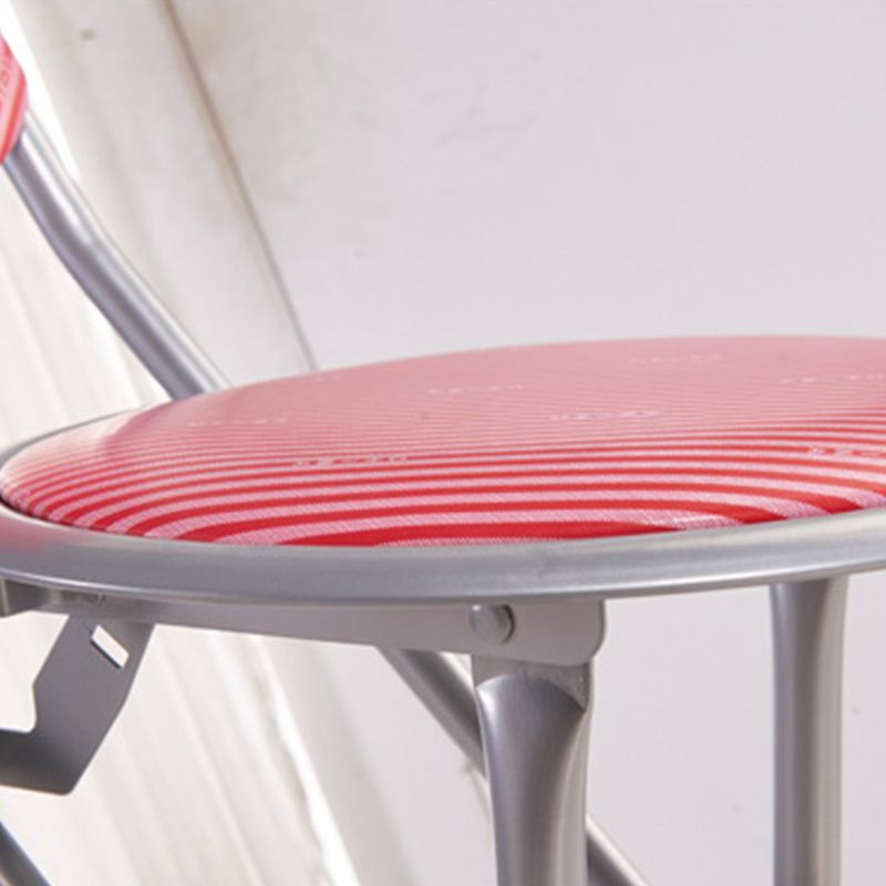 Contemporary Dining Stools Low Back Folding Bar Stools with Metal Base