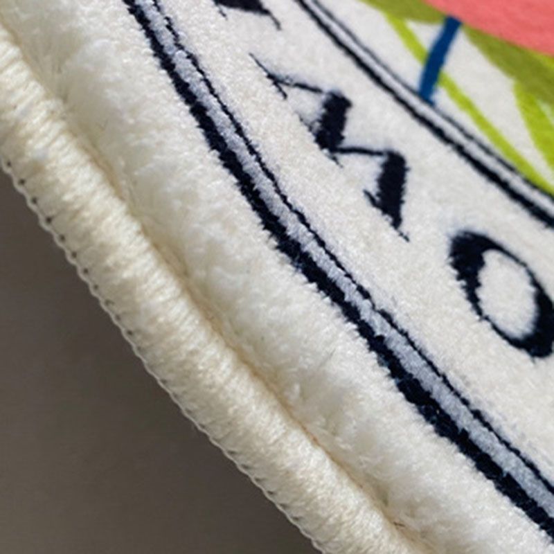 Modern Area Rug Leisure Carpet Polyester Washable Living Room Rug with Non-Slip Backing