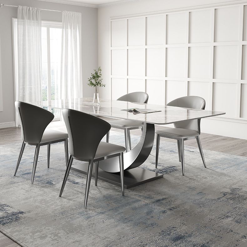 1/3/4/5/7/8 Pcs Sintered Stone Dining Table Set Pedestal Dining Table