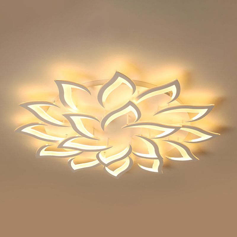 White Sputnik Ceiling Flush Mount Minimalist LED Metal Ceiling Lighting