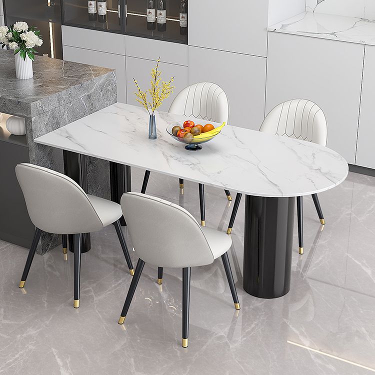 Metall moderne freie Form Esstisch Sintered Steintisch für Esszimmer und Küche