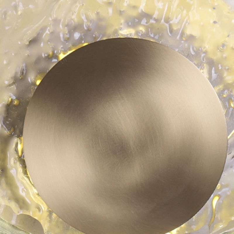 Round Shape Crystal Vanity Sconce Light Modern Style 1-Light Vanity Mirror Lights in Brass