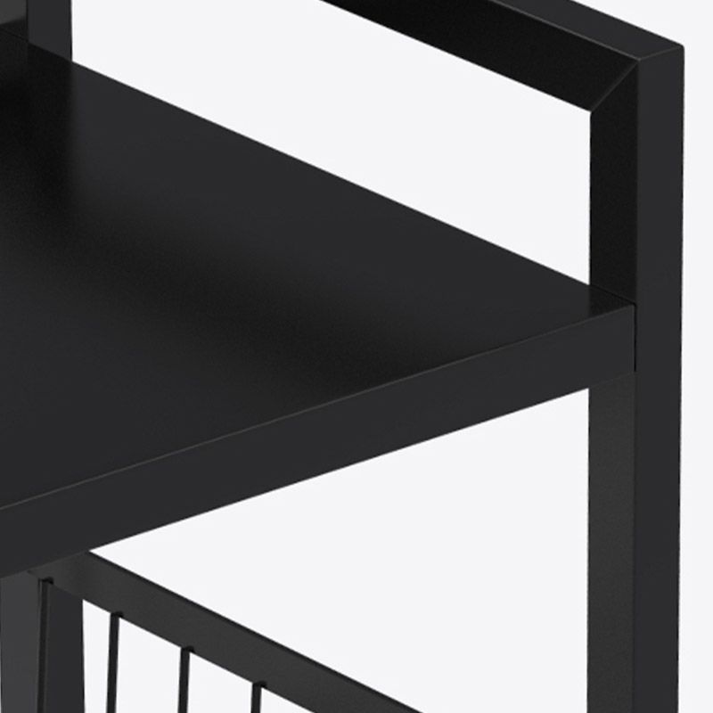 Dining Room Metal Prep Table Open Storage Rectangular Prep Table