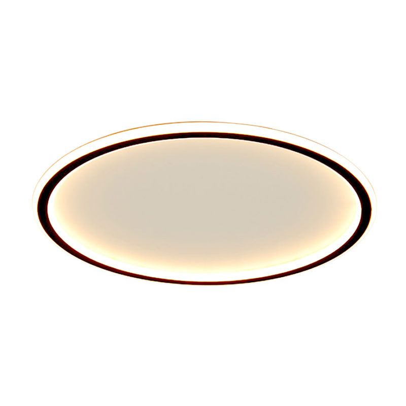 Black Circle Flush Ceiling Light Fixture Nordic Style LED Metal Flush Mount Light