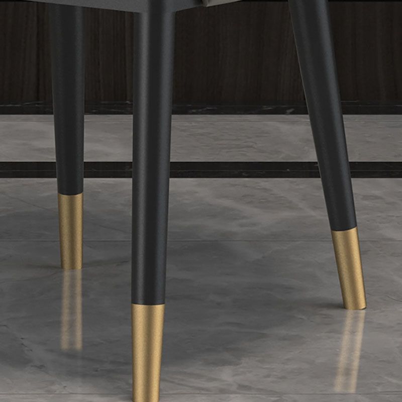 Leather Dining Chairs Scandinavian Arm Solid Back Dining Side Chair