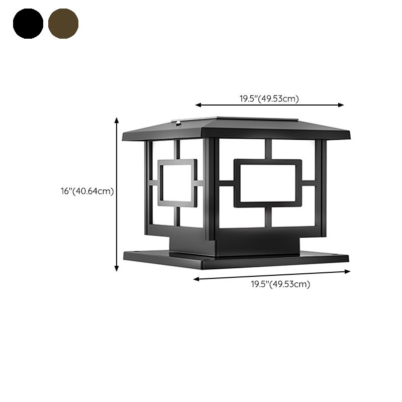 Postmodern Pillar Light Minimalist LED Solar Lighting Fixture for Garden