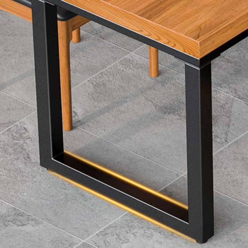 Juego industrial de comedor de madera sólida 1/2/5/7/7 piezas