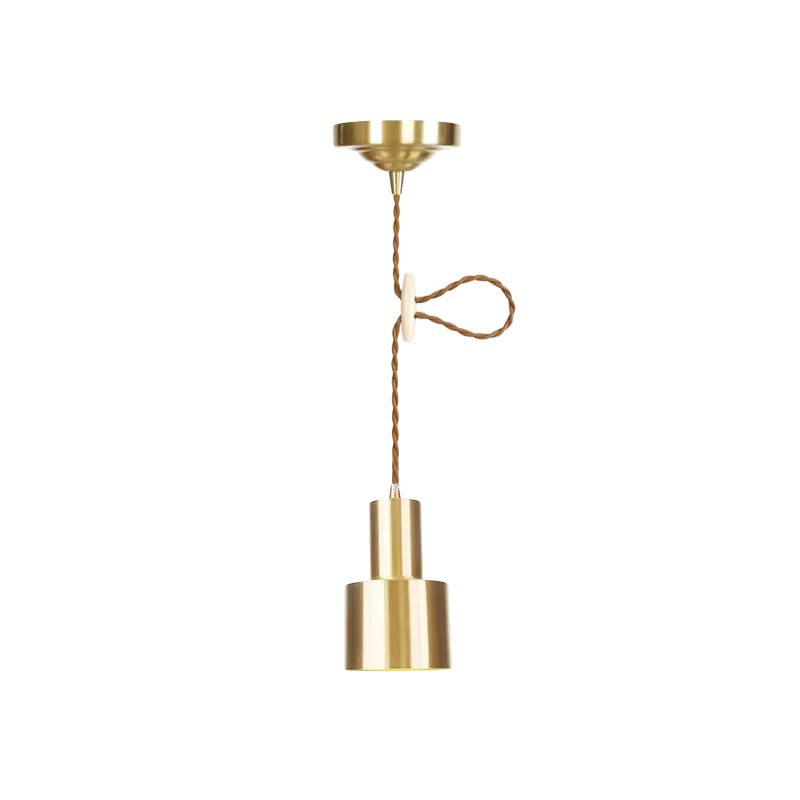 1 Lichtzylinder hängende Anhänger Leichte industrielle Goldmetallic Verstellbare Deckenhängevorrichtung