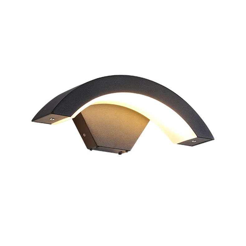 Moderne Stil Aluminium Wandleuchten Arc Form 11,5 "breites LED -Wandlicht für Outdoors