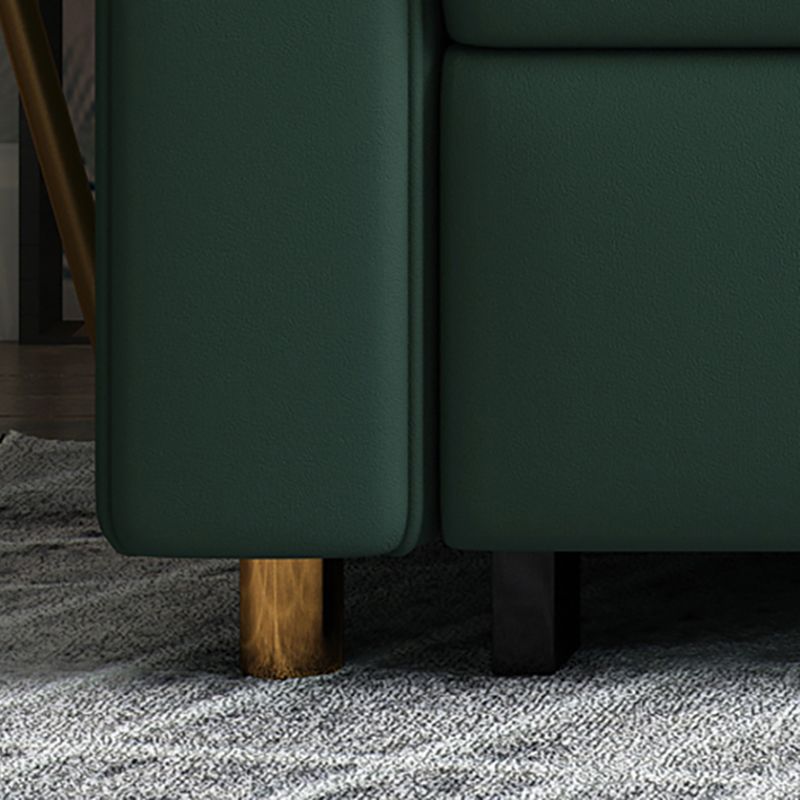 35.43 "H Linen/Fux in pelle convertibile Sleeter Square braccio trapuntato