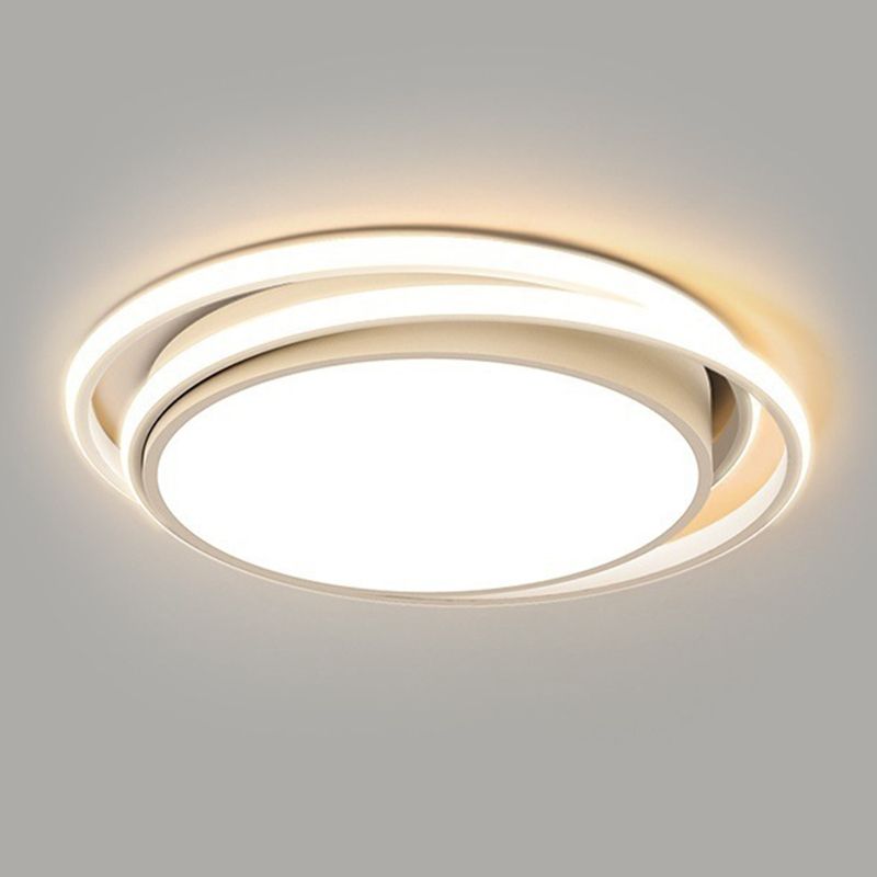 Modernism Single White Flush Mount Lighting Unique Ceiling Light for Bedroom