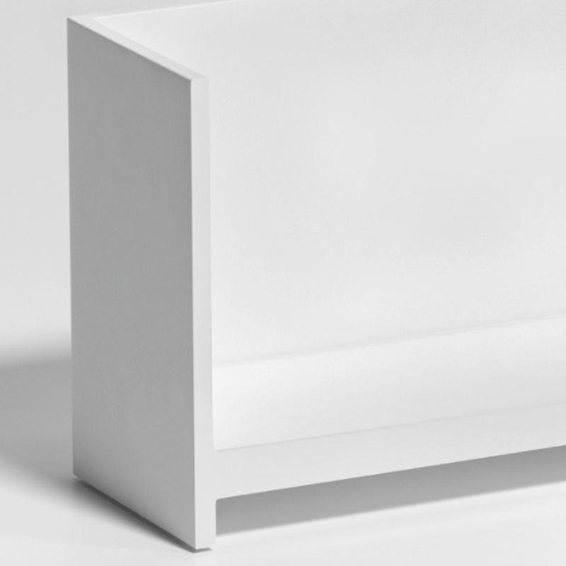 Stone Rectangular Bathtub Modern Soaking Bathtub for Bathroom , 27.56-inch Wide