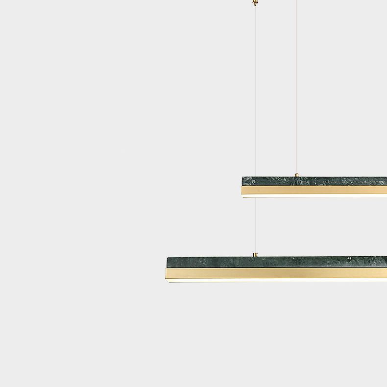 Luces colgantes de cocina grandes lineales Luz de la isla moderna acrílica para restaurante