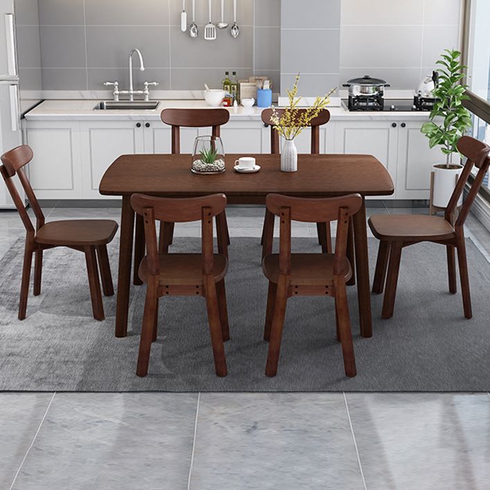 Oak Table Dining Table Contemporary Dinner Room Kitchen Table with 4-foot