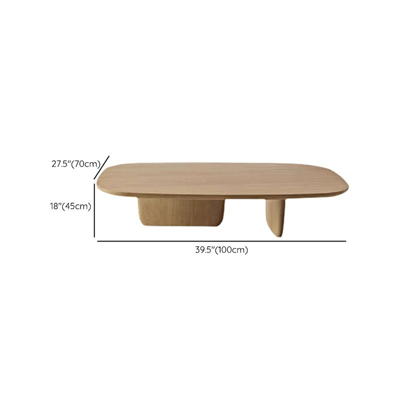 Solid Wood Coffee Table Abstract Coffee or End Table, Rectangle