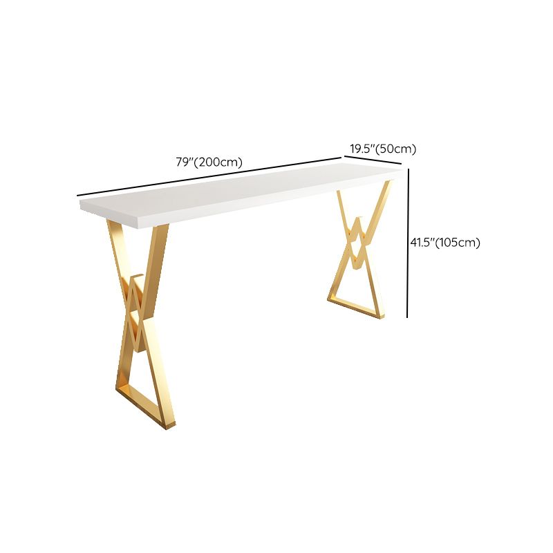 Glam Rectangle Bar Table Set 1/3 Pieces Solid Wood Pub Set for Dining Room