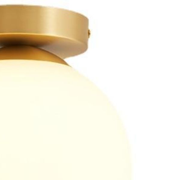 Contemporary Glass Ceiling Light Golden Flush Mount Lighting for Bedroom