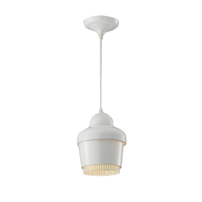 Luz de techo colgante de frasco negro/blanco/cromo moderno 1 luz colgante colgante de hierro ligero