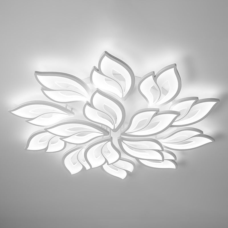 Metal Bloom semi-inbouw plafondlamp Moderne slaapkamer semi-inbouw plafondverlichtingsarmaturen